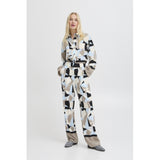 b.young B.YOUNG Damen Hose BYFAVIA Pant Humus Blocks