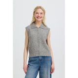 b.young B.YOUNG Damen Slipover BYOMEA Vest Mid Grey Melange