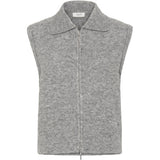 b.young B.YOUNG Damen Slipover BYOMEA Vest Mid Grey Melange