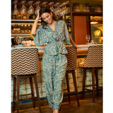 Black Colour BLACK COLOUR Damen Hose BCLUNA Pant Sea Green