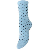 PIECES Damen strümpfe PCSEBBY Socks Chambray Blue MINI DOTS IN MARITIME