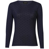 Liberté LIBERTÉ Damen MESH T-shirt BLACK MEDIUM DOT