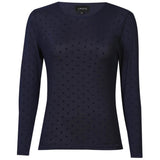 Liberté LIBERTÉ Damen MESH T-shirt NAVY MEDIUM DOT