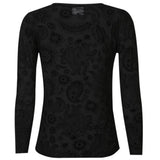 Liberté LIBERTÈ Damen Mesh LS Blouse Black Paisley