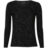 Liberté LIBERTÈ Damen Mesh LS Blouse Black Paisley