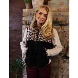 Liberté LIBERTÉ Damenn Weste TEDDY 22173 Restudsalg LUX LEO BLACK BORDEAUX