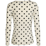 Liberté LIBERTÉ Damen bluse MESH Blouse WHITE BLACK BIG DOT