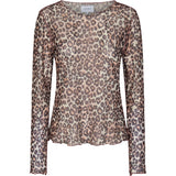 Liberté Liberté Damen Langarm-Mesh-Top 4086 Top Leopard