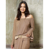 MARTA DU CHATEAU Marta Du Chateau Damen Bluse mdcAlexandra 6139 Blouse Camello
