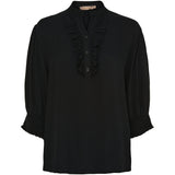 MARTA DU CHATEAU Marta Du Chateau Damen Hemd MdcUnnur 6317 Restudsalg Solid Black