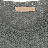 MARTA DU CHATEAU Marta Du Chateau Damen Strickjacke 7010 Knit GreyMelange2002