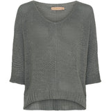 MARTA DU CHATEAU Marta Du Chateau Damen Strickjacke 7010 Knit GreyMelange2002