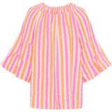 MARTA DU CHATEAU Marta du Chateau Damen Bluse MdcPutte 7316 Shirt Orange/Fuxia Stripe