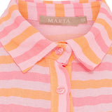 MARTA DU CHATEAU Marta du Chateau Damen Hemd MdcVirginia 7345 Shirt Fuxia Stripe