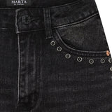 MARTA DU CHATEAU Marta du Chateau Damen Hose MdcBitten MDC226-8605 Restudsalg Black