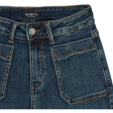 MARTA DU CHATEAU Marta du Chateau Damen Jeans MdcEsmerelda Mdc187-26179 Restudsalg Dark Blue Denim