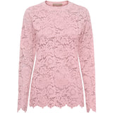 MARTA DU CHATEAU Marta du Chateau Damen Langarm-Spitzen-T-Shirt MdcMilley 7707 LS Tee Baby Pink