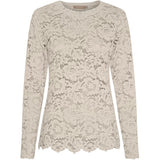 MARTA DU CHATEAU Marta du Chateau Damen Langarm-Spitzen-T-Shirt MdcMilley 7707 LS Tee Beige new