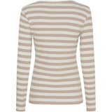 MARTA DU CHATEAU Marta du Chateau Damen Langarm T-Shirt MdcBegonia 7702 LS Tee Beige Melange
