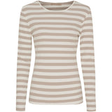 MARTA DU CHATEAU Marta du Chateau Damen Langarm T-Shirt MdcBegonia 7702 LS Tee Beige Melange