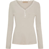 MARTA DU CHATEAU Marta du Chateau Damen Langarm T-Shirt MdcCalista 2500 Restudsalg Beige