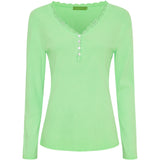 MARTA DU CHATEAU Marta du Chateau Damen Langarm T-Shirt MdcCalista 2500 Restudsalg Green Neo
