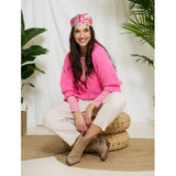 MARTA DU CHATEAU Marta du Chateau Damen Langarm T-Shirt MdcJosiane 49066 LS Tee Cardinale/Greggio