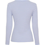 MARTA DU CHATEAU Marta du Chateau Damen Langarm T-Shirt MdcJosiane 49066 LS Tee Celeste/greggio