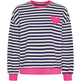 MARTA DU CHATEAU Marta du Chateau Damen Langarm T-Shirt MdcVilda 58903 LS Tee Navy/Fuxia