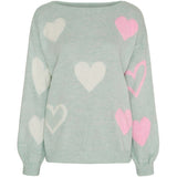 MARTA DU CHATEAU Marta du Chateau Damen Strickjacke MdcAmarante 64023 Knit Aqua/Panna/Pink