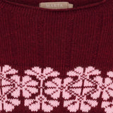 MARTA DU CHATEAU Marta du Chateau Damen strickjacke MdcBruna 8154 Restudsalg Bordeaux/Pink