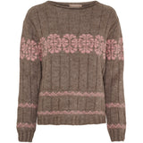 MARTA DU CHATEAU Marta du Chateau Damen strickjacke MdcBruna 8154 Restudsalg Fango/Rose