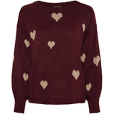 MARTA DU CHATEAU Marta du Chateau Damen strickjacke MdcClover 9582 Restudsalg Bordeaux