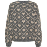 MARTA DU CHATEAU Marta du Chateau Damen strickjacke MdcFeray 8151 Knit Grigio9513/Beige9504