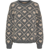 MARTA DU CHATEAU Marta du Chateau Damen strickjacke MdcFeray 8151 Knit Grigio9513/Beige9504