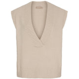 MARTA DU CHATEAU Marta du Chateau Damen strickweste MdcLila KN8038 Knit Vest BeigeW088
