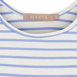 MARTA DU CHATEAU Marta du Chateau Damen top MdcMarina 2499/B Top Sky Blue