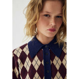 Noella NOELLA Damen strick N-MAKAYLA Knit Diya Burgundy Check