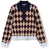 Noella NOELLA Damen strick N-MAKAYLA Knit Diya Burgundy Check