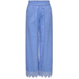 ONLY ONLY Damen-Hose ONLPAULA Pant Blue Bonnet BRIGHT WHITE EMB.