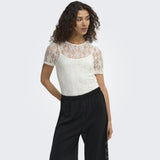 ONLY ONLY Damen T-Shirt ONLALBA T-shirt Cloud Dancer