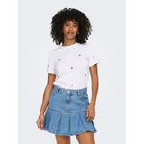 ONLY ONLY Damen T-Shirt ONLKETTY T-shirt bright white strawberry