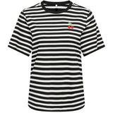 ONLY ONLY Damen T-Shirt ONLLIVINA Top Black Cloud dancer cherry emb chest