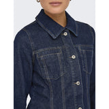 ONLY ONLY Damen jacke ONLELLE Restudsalg Dark Blue Denim Detail RINSE