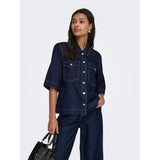 ONLY ONLY Damenhemd ONLBELLE Shirt Dark Blue Denim Rinse