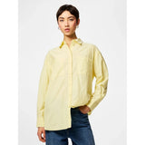 PIECES PIECES Damen Hemd PCMELIA Shirt French Vanilla Stripes thin bright white