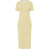 PIECES PIECES Damen Kleid PCFLORA Dress French Vanilla Brown polka dots