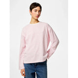 PIECES PIECES Damen Top PCSADIE Blouse Bright White ROSEATE SPOONBILL