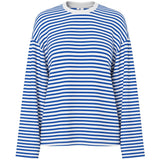 PIECES PIECES Damen Top PCSADIE Blouse Cloud Dancer NAUTICAL BLUE