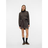 Vero Moda PIECES Damen Pullover VMARIA Restudsalg Black W. SILVER MINK GRAFIC PRINT